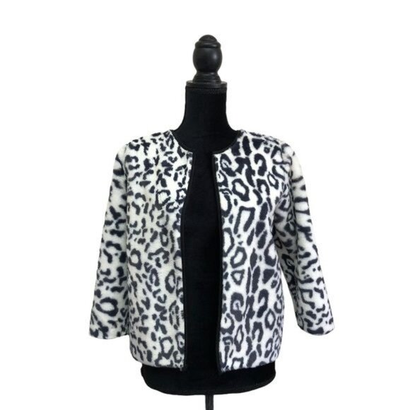 Lularoe Elegant Stella Leopard Print Faux Fur Jacket | Extra Small - Picture 1 of 9